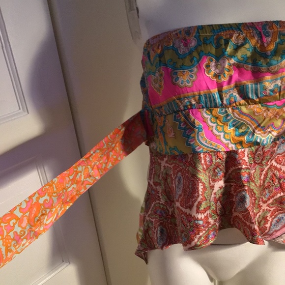 Alice & Trixie Strapless Silk Tube Top with Sash XS - Picture 4 of 13